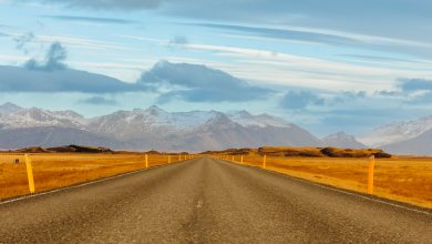 lonely road icelandic landscape