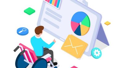 remote job disabled people conceptaccessibility work profession people with disabilities isometric vector illustration white background 393343 297
